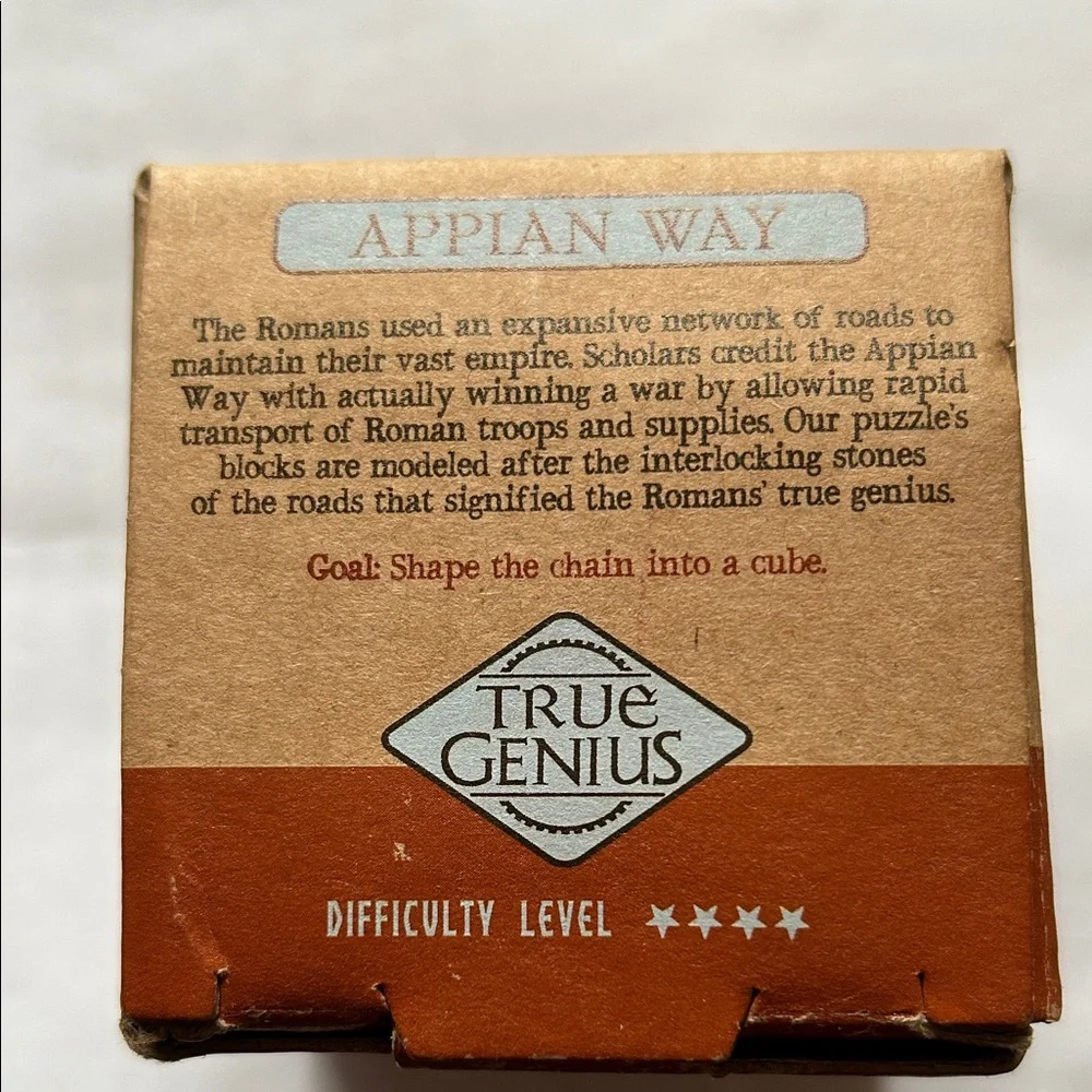 Appian Way Cube Puzzle - Brown and Tan